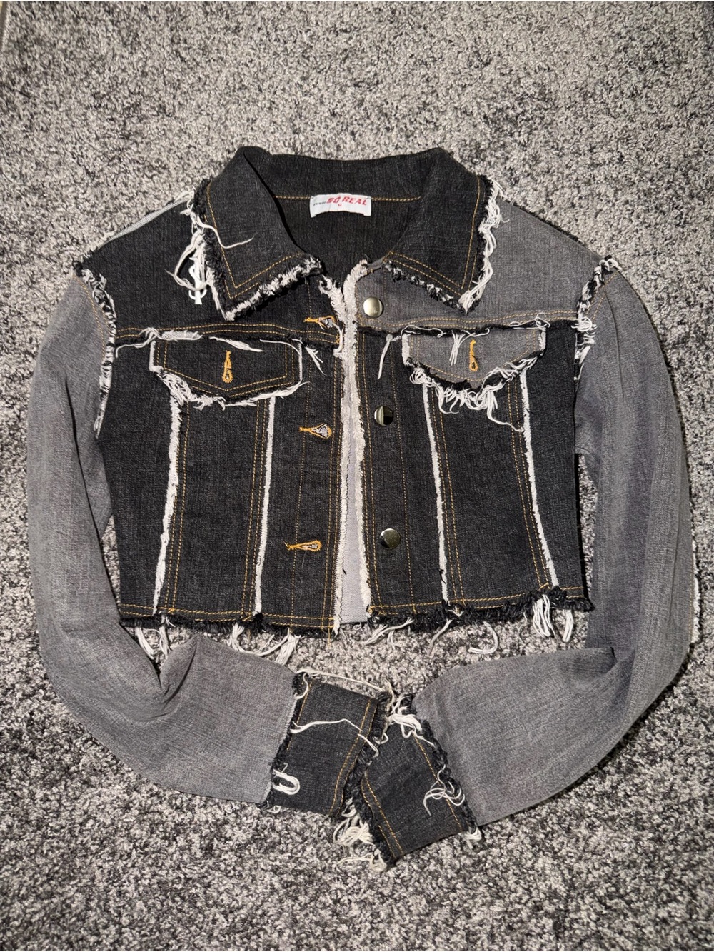 GSUWOO Denim Cropped Jacket